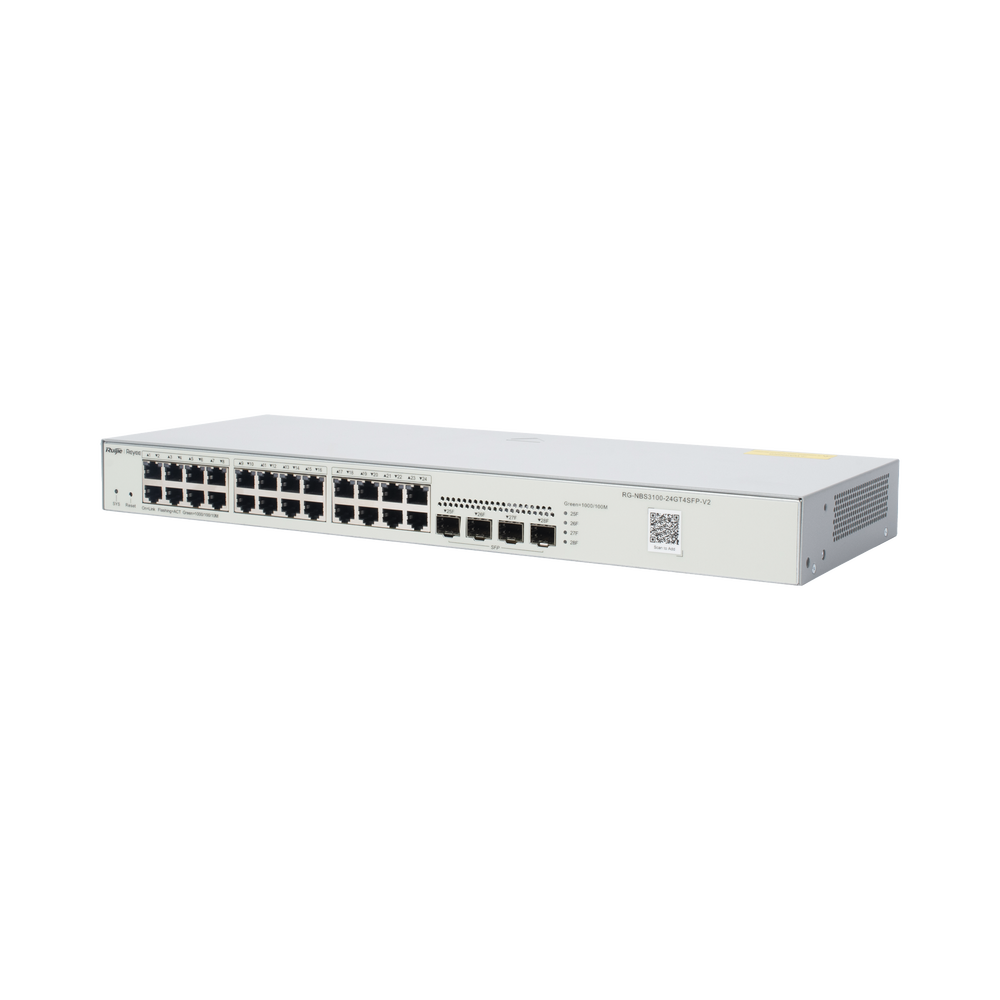 Switch No PoE Gestionable en la Nube de 28 Puertos Gigabit Capa 2, 24 x 10/100/1000Base-T + 4 Puertos SFP