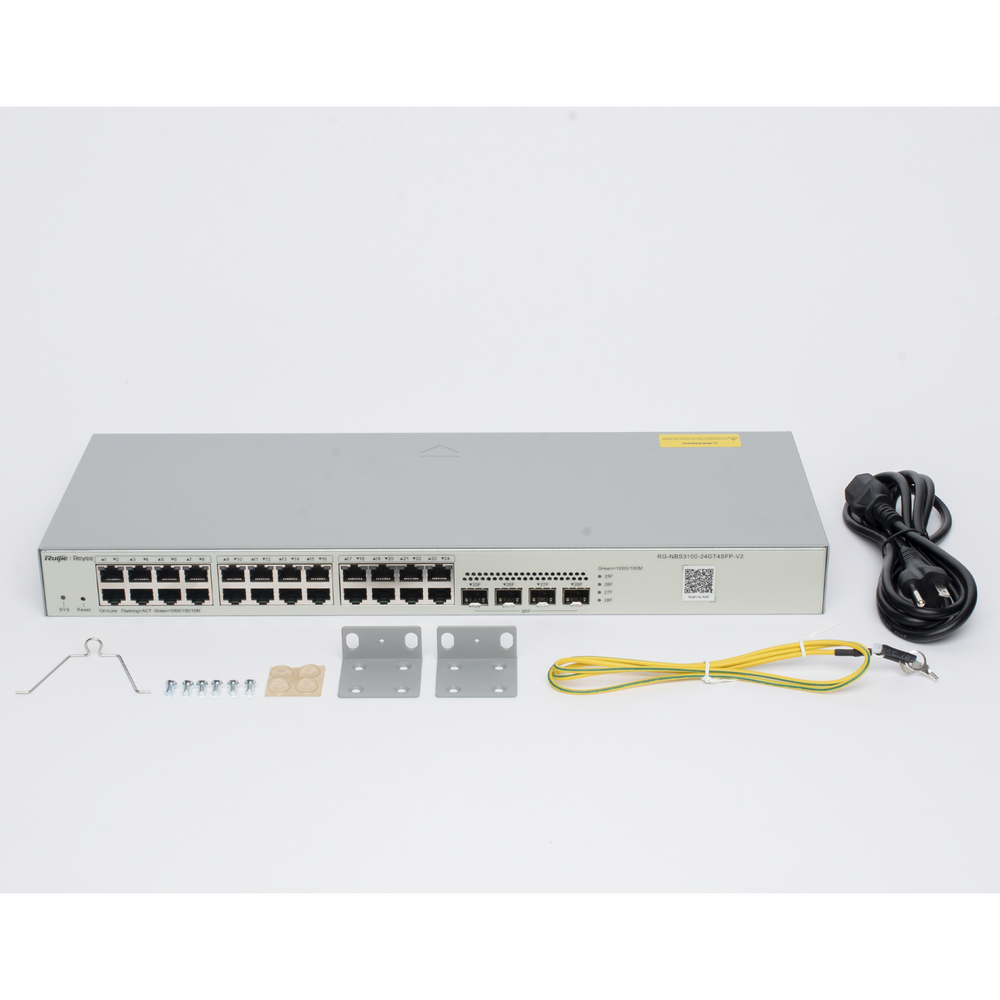 Switch No PoE Gestionable en la Nube de 28 Puertos Gigabit Capa 2, 24 x 10/100/1000Base-T + 4 Puertos SFP