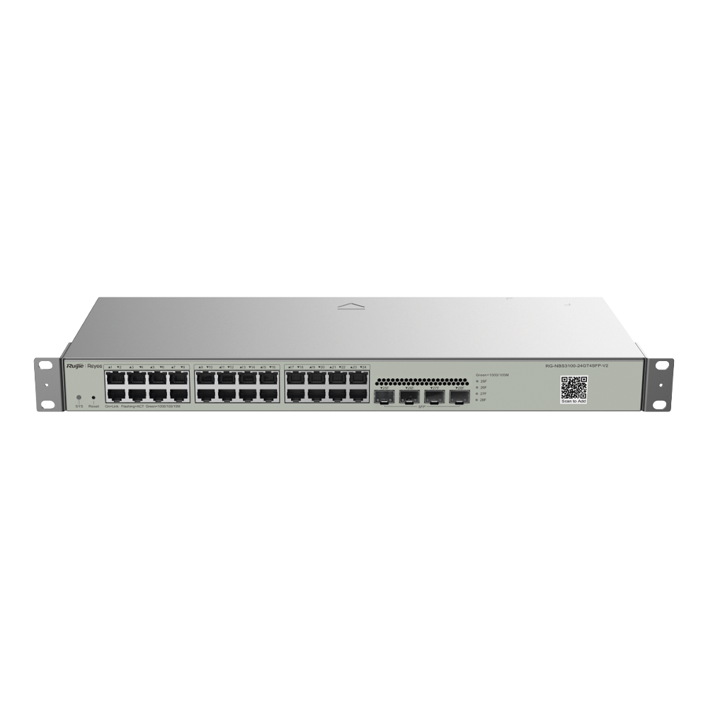 Switch No PoE Gestionable en la Nube de 28 Puertos Gigabit Capa 2, 24 x 10/100/1000Base-T + 4 Puertos SFP