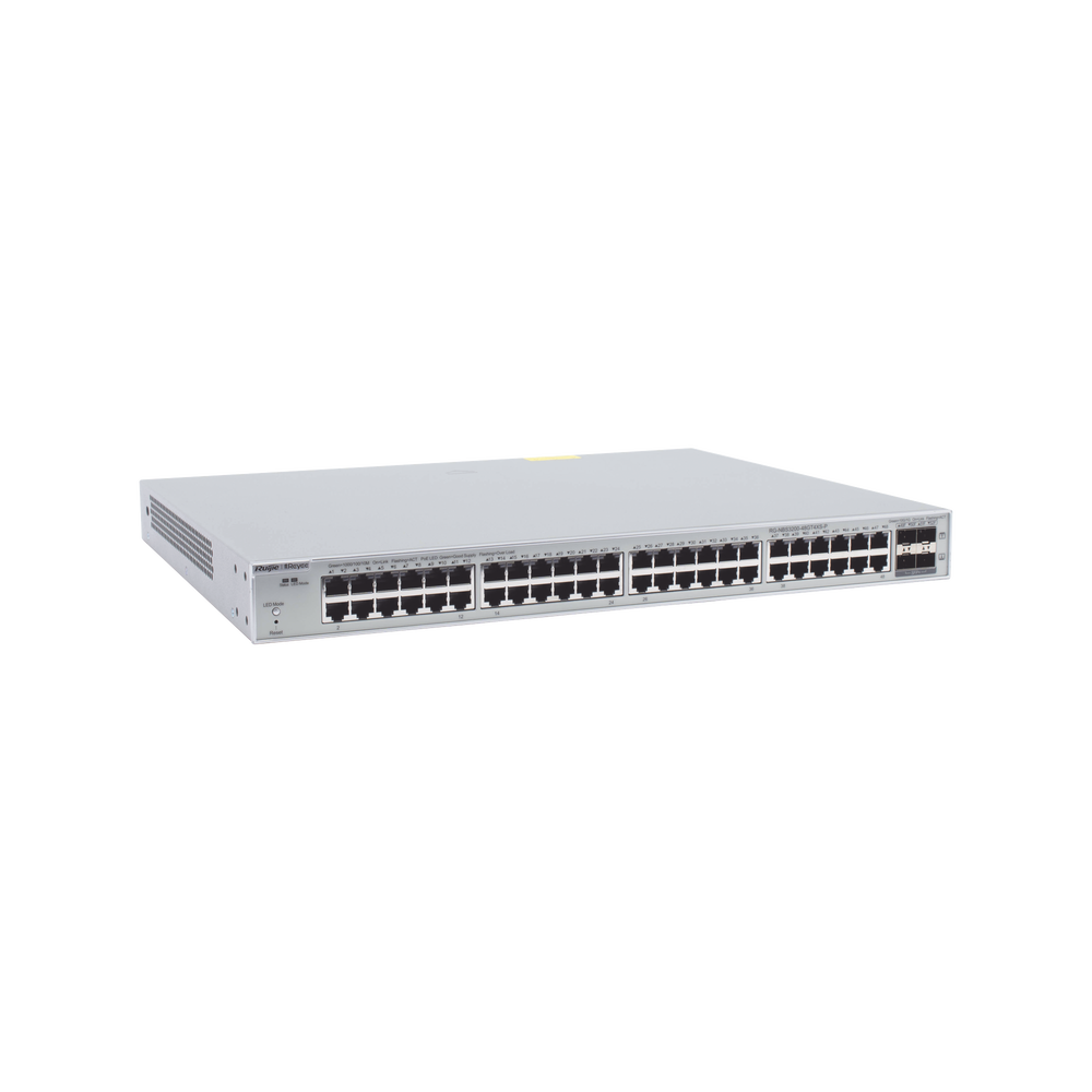 48-Port Gigabit PoE 802.3af/at Managed Switch + 4 SFP+ for 10Gb Fiber, Free Cloud Management
