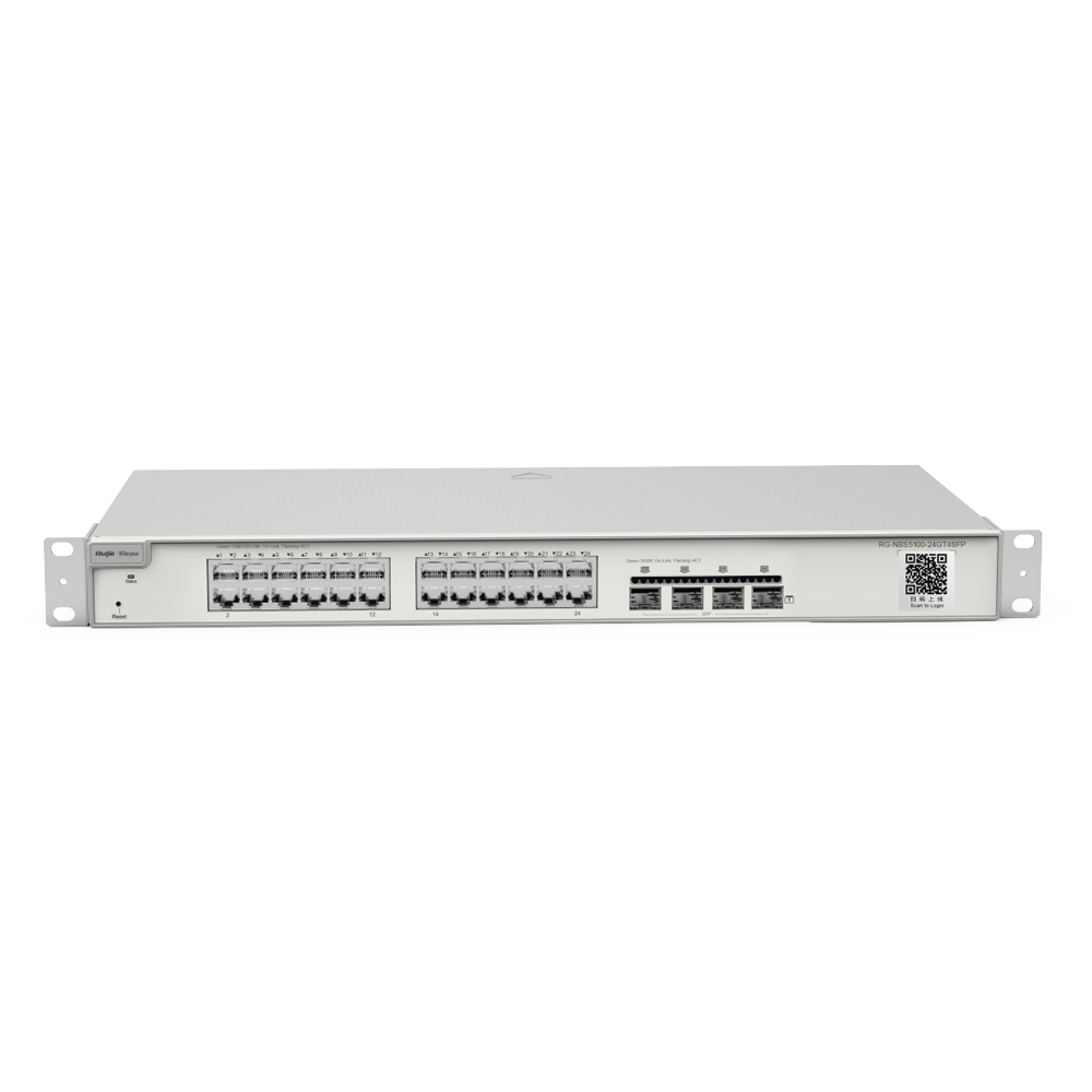 28-Port Gigabit Non-PoE Layer 3 Switch, 24 10/100/1000Base-T Ports, and 4 SFP Uplink Ports
