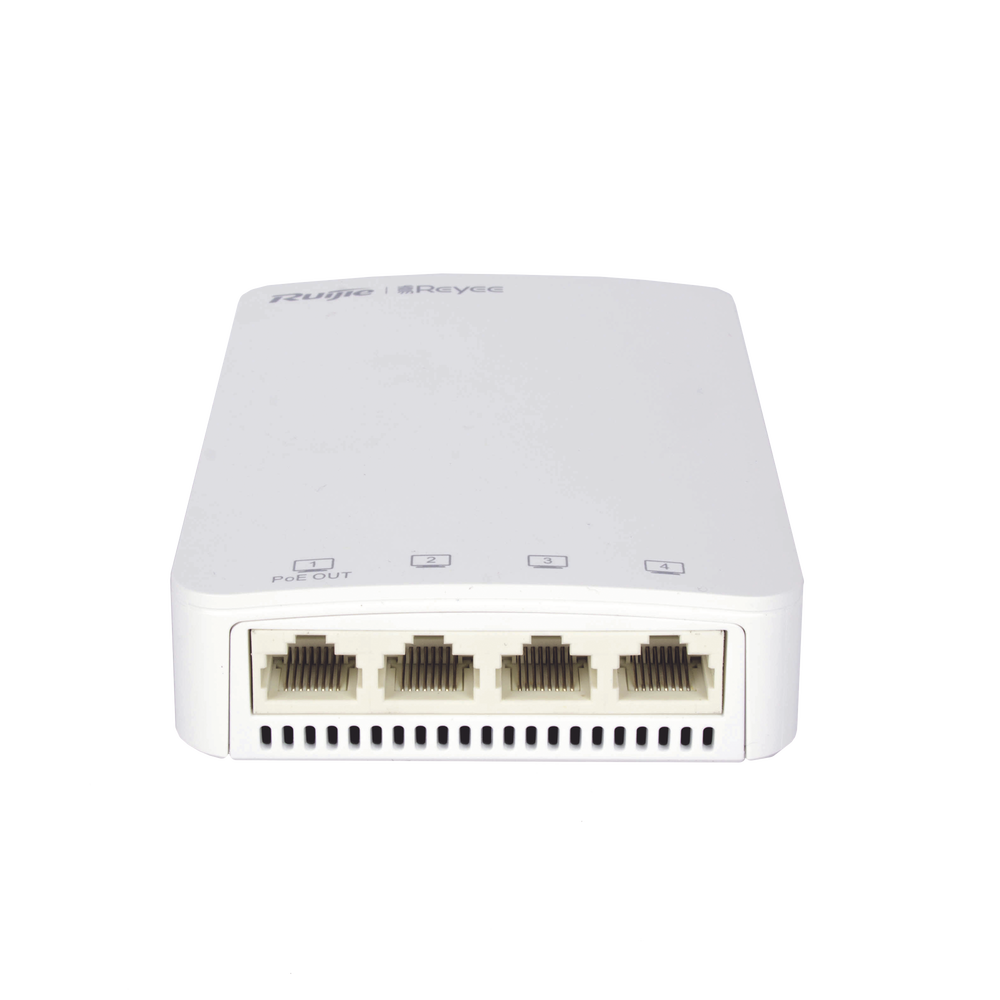 Punto de acceso Wi-Fi 5 de pared para interior 360°, doble banda 802.11ac wave2, 1267Mbps, 5 puertos GE, hasta 110 usuarios, soporta PoE passthrough