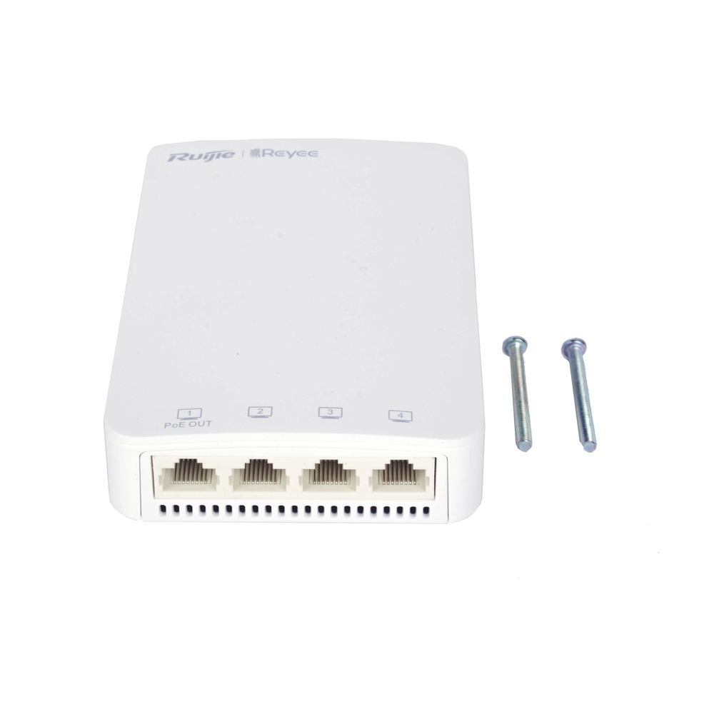 Punto de acceso Wi-Fi 5 de pared para interior 360°, doble banda 802.11ac wave2, 1267Mbps, 5 puertos GE, hasta 110 usuarios, soporta PoE passthrough