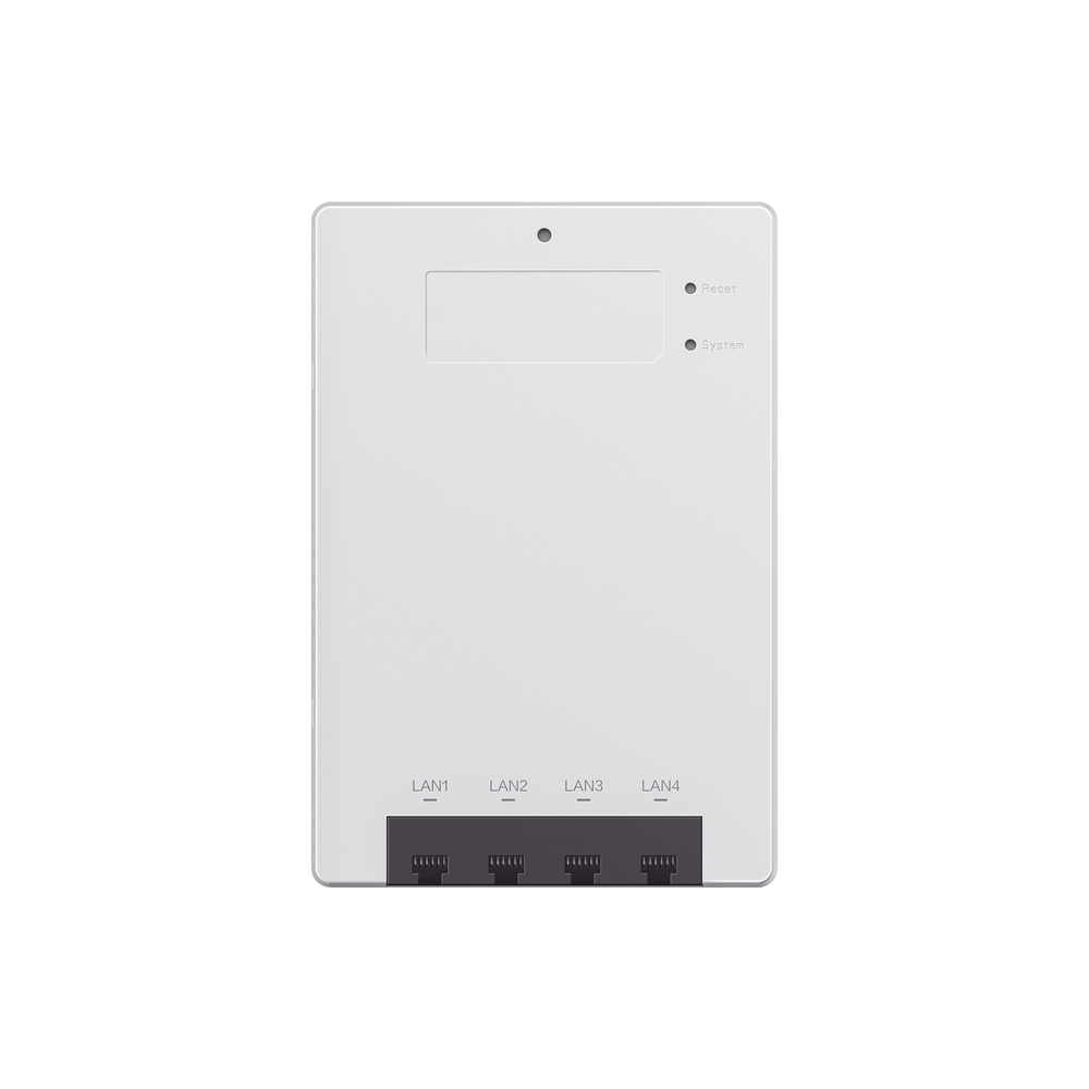 Punto de acceso Wi-Fi 6 de pared para interior 360°, doble banda, 2976 Mbps, 4 puertos GE downlink + 1 puerto GE uplink, hasta 512 usuarios, portal cautivo standalone, compatible con reyee mesh