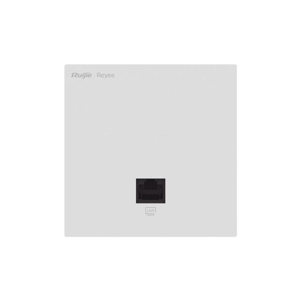 Punto de acceso Wi-Fi 6 de pared para interior 360°, doble banda, 2976 Mbps, 2 puertos GE, hasta 512 usuarios, portal cautivo standalone, compatible con reyee mesh, diseño ultra delgado 86mm