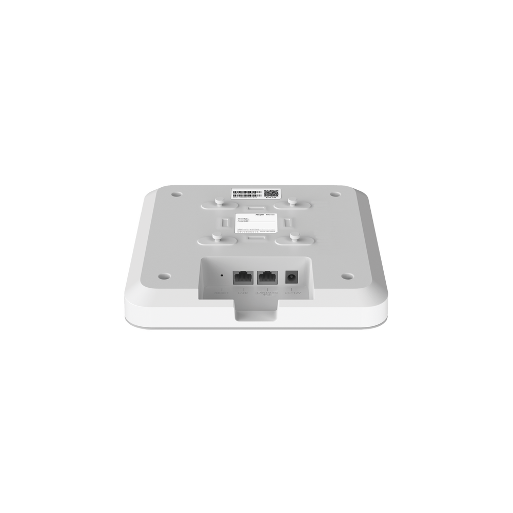 Punto de acceso Wi-Fi 6 de techo para interior 360°, doble banda, 2.97 Gbps, hasta 512 usuarios, 1 puerto GE + 1 puerto de 2.5GE, portal cautivo standalone, soporta Reyee Mesh