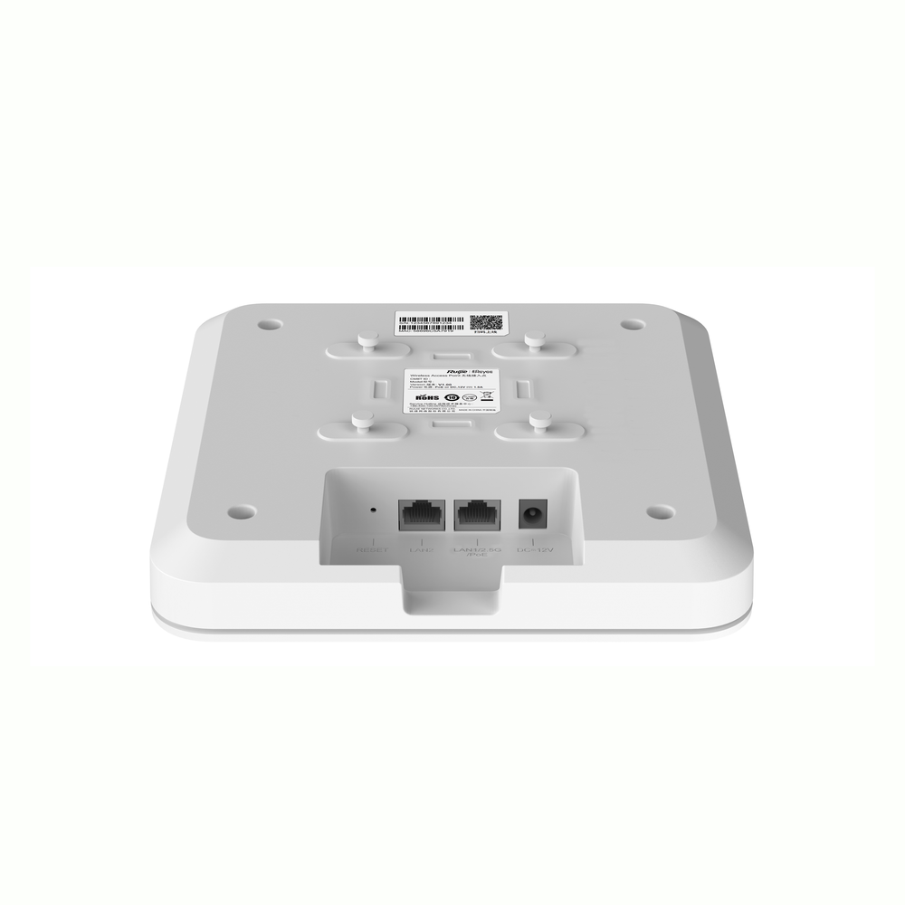 360° Indoor Ceiling Wi-Fi 6 Access Point, Dual-Band 4x4 MU-MIMO, 3202 Mbps, Up to 512 Users, 1 x 2.5GE, 1 x GE Ports, Standalone Captive Portal, Includes Reyee Mesh
