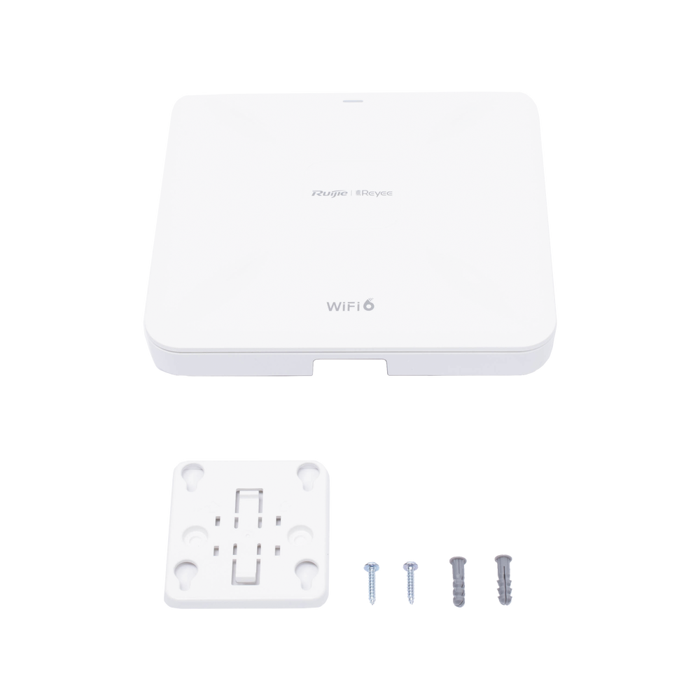 360° Indoor Ceiling Wi-Fi 6 Access Point, Dual-Band 4x4 MU-MIMO, 3202 Mbps, Up to 512 Users, 1 x 2.5GE, 1 x GE Ports, Standalone Captive Portal, Includes Reyee Mesh
