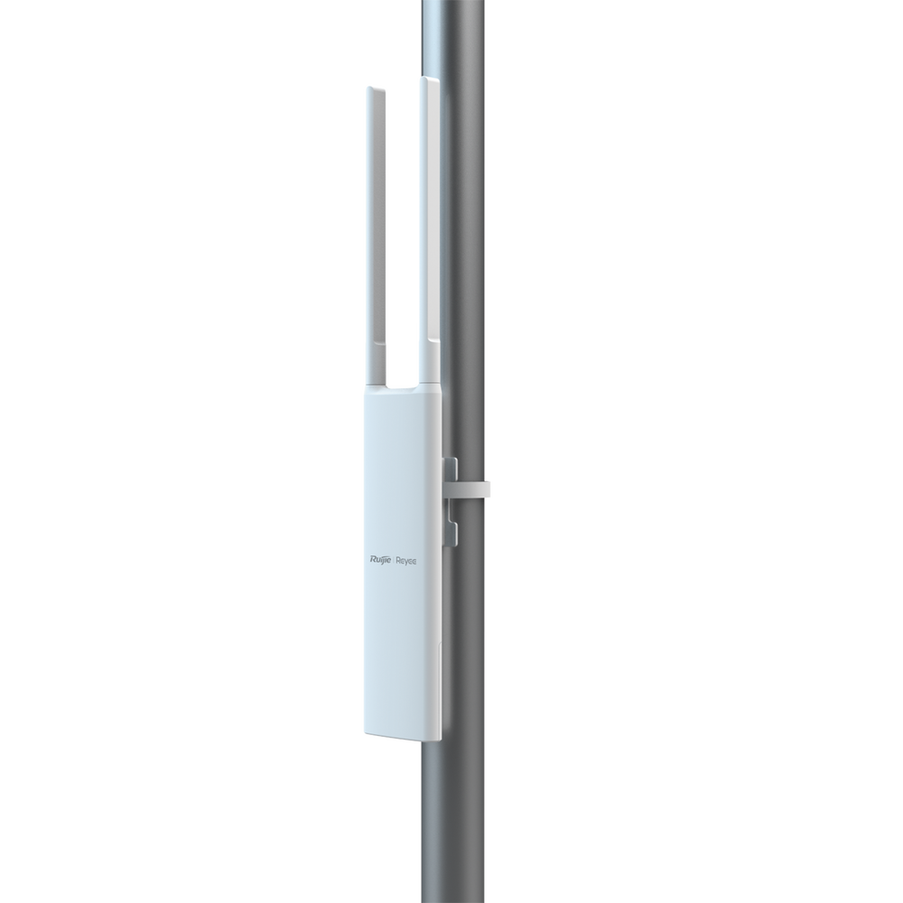 360° Outdoor Wi-Fi 5 Access Point, IP 65, Dual-Band 802.11ac Wave2, 1267 Mbps, 1 GE Port, Up to 110 Users, Compatible with Reyee Mesh, Standalone Captive Portal, Detachable Antennas for Custom Coverage