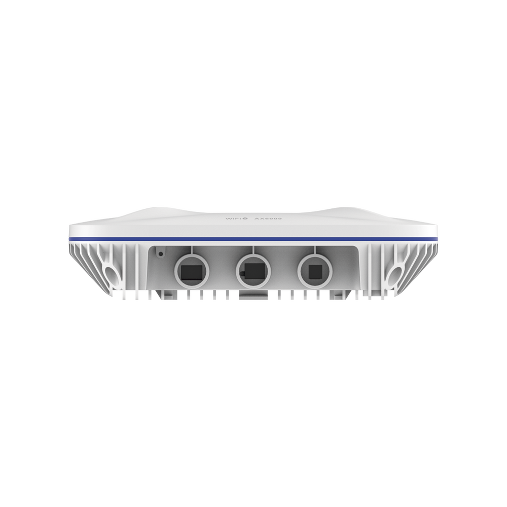 Punto de acceso Wi-Fi 6 para exterior 360°, IP 68, doble banda 4x4, 5.95 Gbps, puerto SFP de 2.5GE ideal para fibra óptica, hasta 512 usuarios, protección hasta 4 kV y protección contra erosión eólica, compatible con