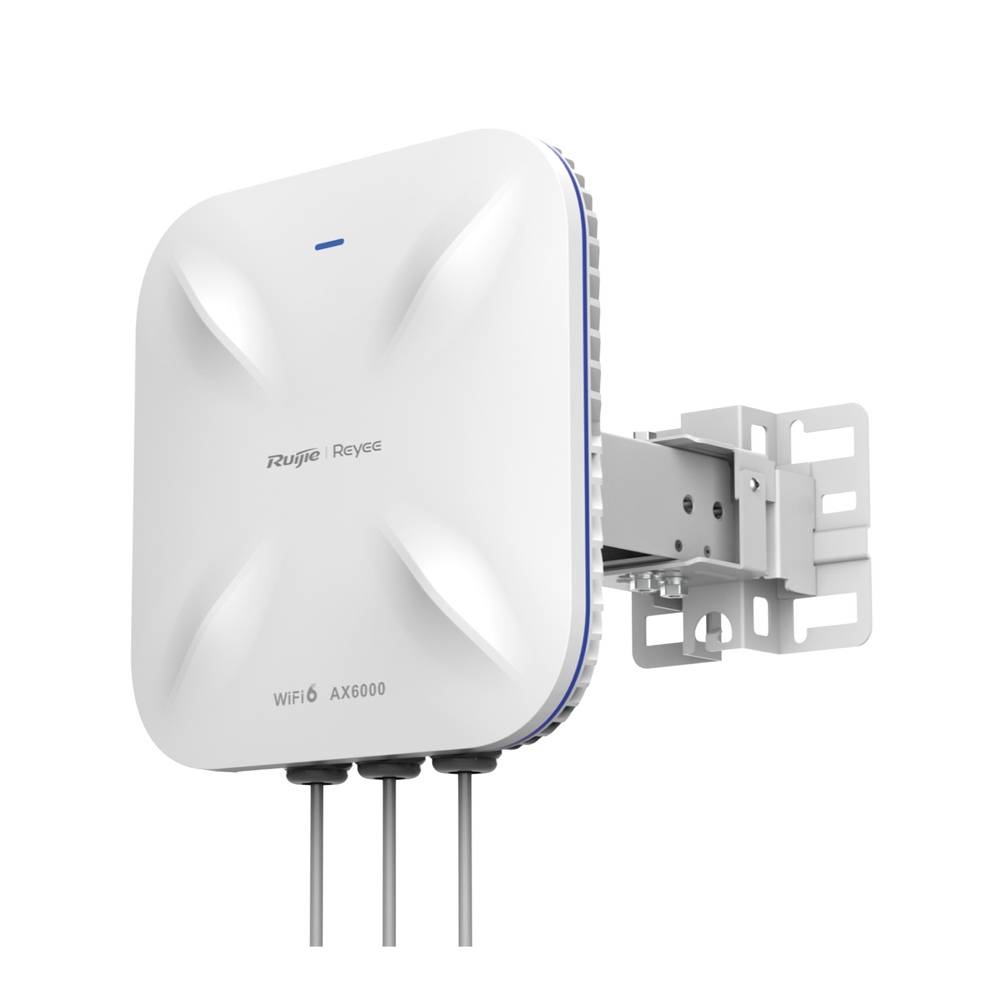 Punto de acceso Wi-Fi 6 direccional para exterior, IP 68, doble banda 4x4, 5.95 Gbps, puerto SFP de 2.5GE ideal para fibra óptica, hasta 512 usuarios, protección hasta 4 kV y protección contra erosión eólica, reyee mesh