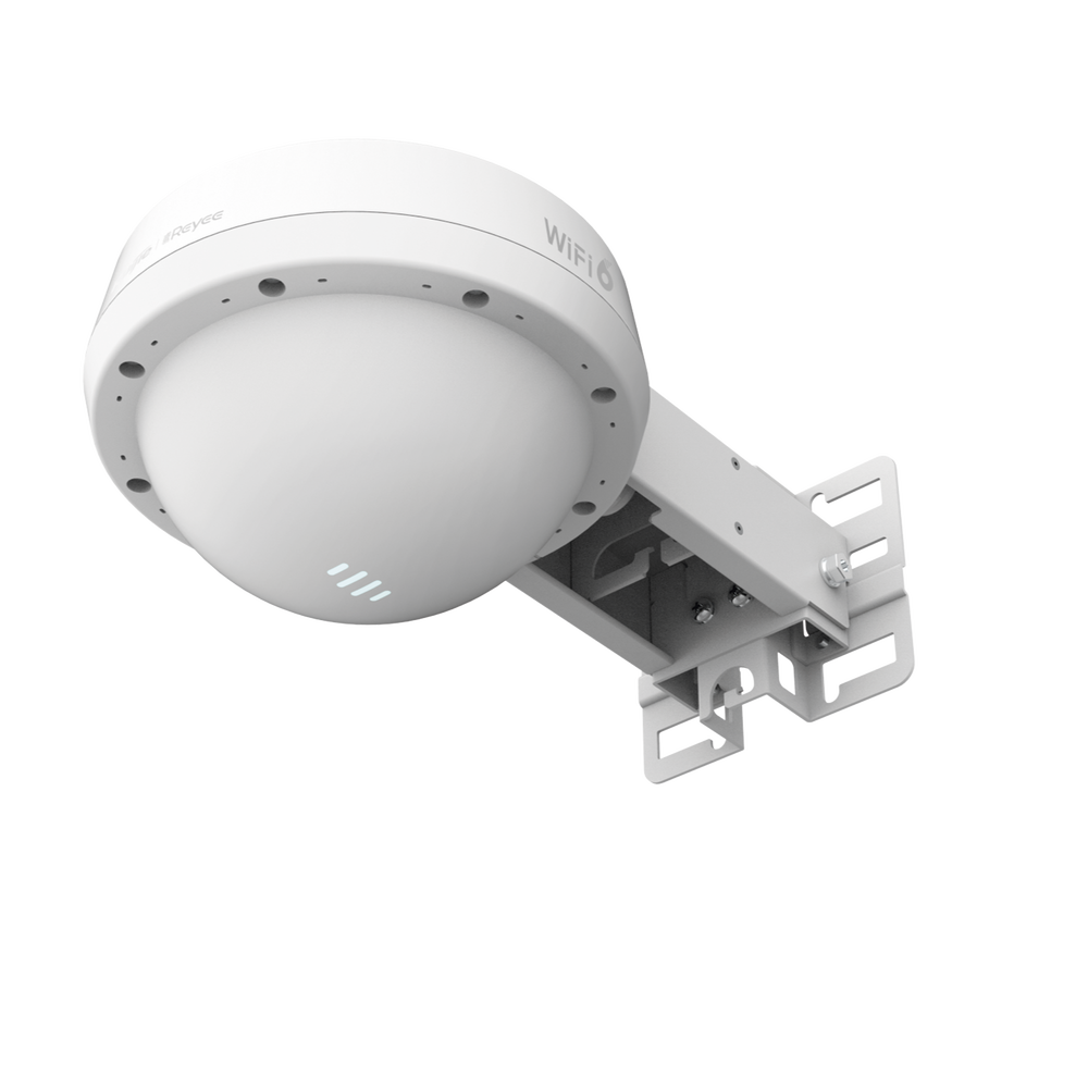 Punto de acceso Wi-Fi 6 para exterior 360°, IP 68, doble banda 2.97 Gbps, puerto SFP ideal para fibra óptica, hasta 512 usuarios, protección hasta 4 kV y protección contra erosión eólica, compatible con Reyee Mesh