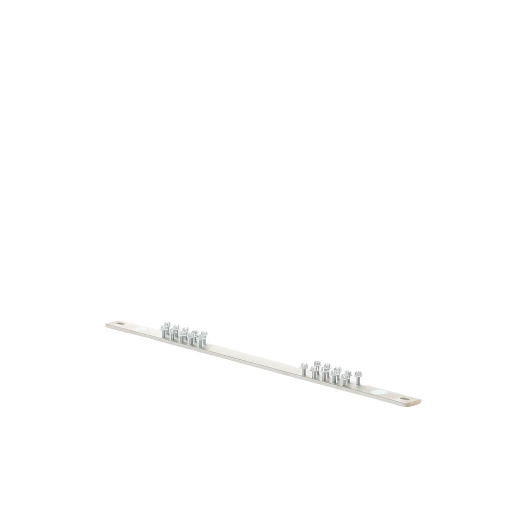 Grounding Bar, For 19" Rack, With 20 Holes For Quick Equipment Connection, Includes 20 # 12-24 x 1/2" Screws Installed