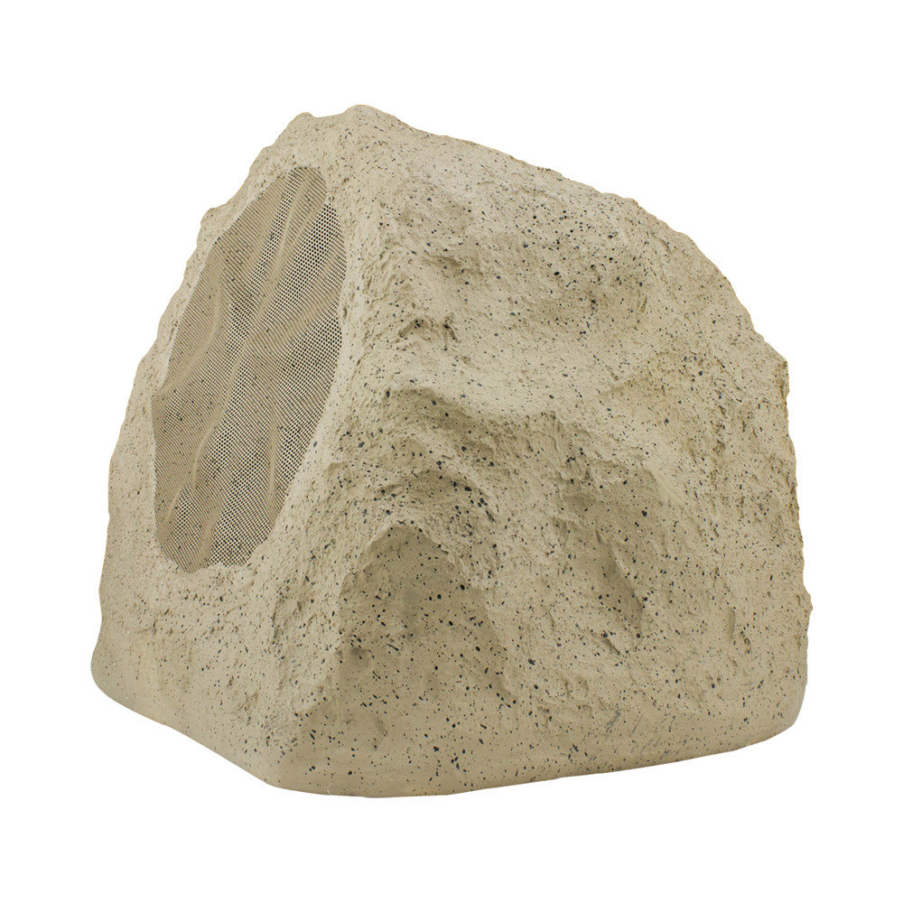 2-Way Rock-Shaped Outdoor Speaker, 8" Polypropylene Woofer, 1" Titanium Tweeter, Light Brown. 5 - 150 W, 8 ohms