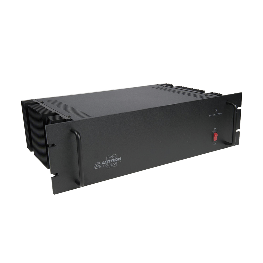 Fuente de poder Astron regulada montaje en rack, Ent: 105-125 Vca, Sal: 13.8Vcd, 35A, con circuito de respaldo. (Bajo Pedido)