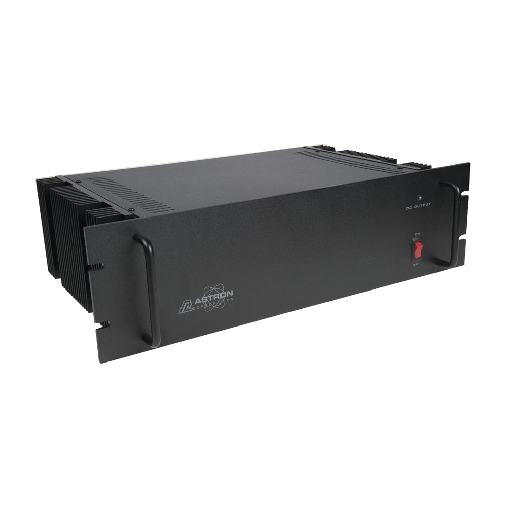 Fuente de poder Astron regulada montaje en rack, Ent: 220 Vca, Sal: 13.8Vcd, 35A, con circuito de respaldo. (Bajo Pedido)