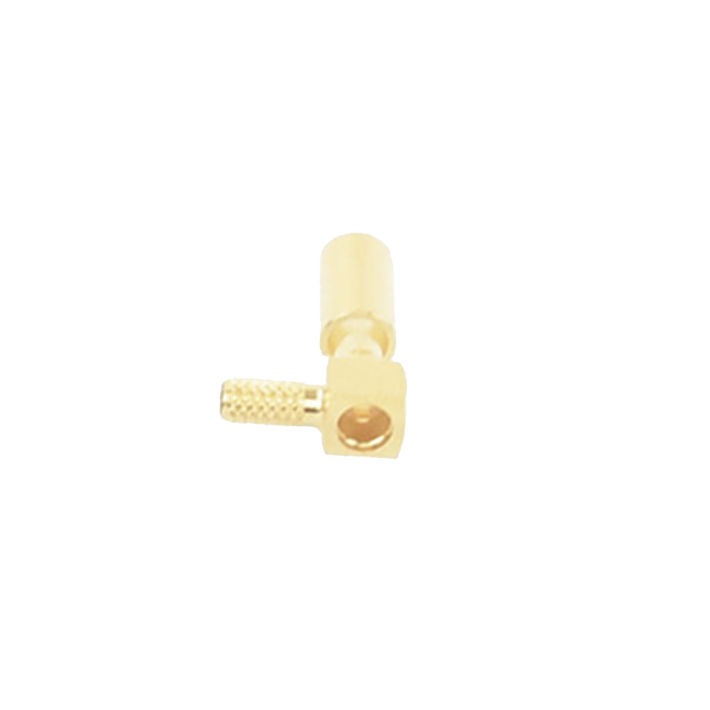 MMCX Male Connector in A/R with Folding Ring for RG-174/U, BELDEN 8216, Gold/Gold/Teflon.