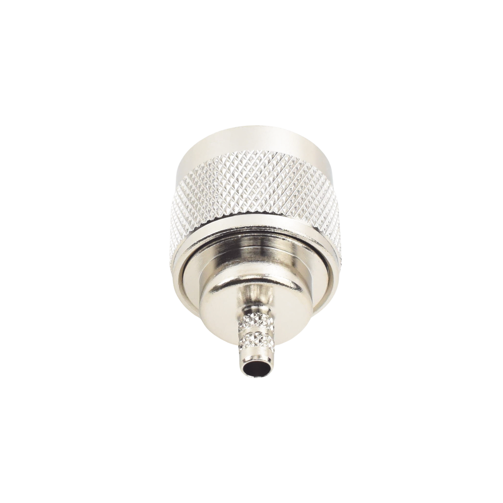 N Male Reverse Fold Ring Connector for RG-58/U, RG-142/U cables.