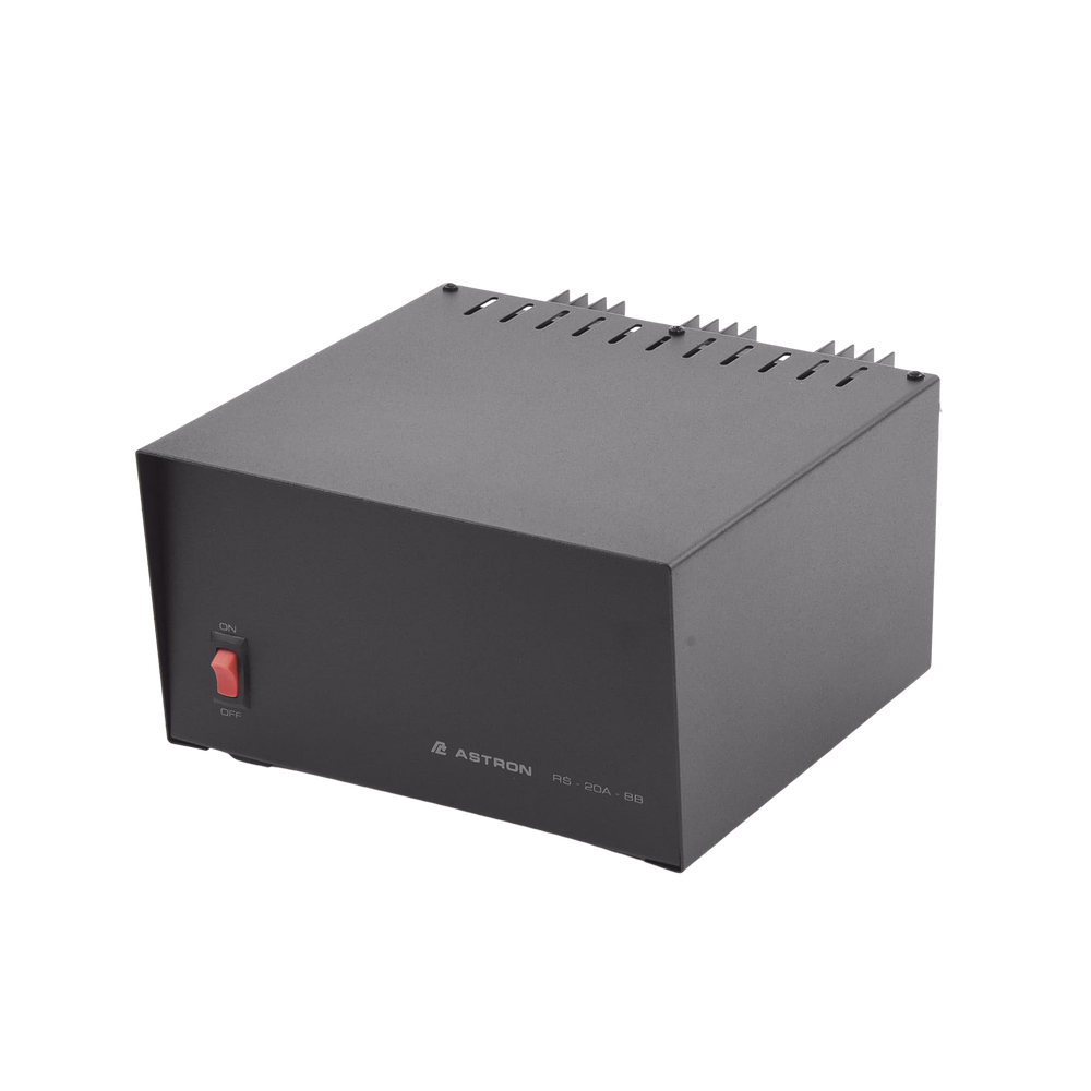 Fuente de poder Astron| Salidas 13.8Vcd, 20A | Lineal Regulada con Circuito Cargador de Baterías.