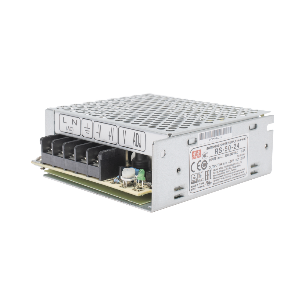 Fuente de Poder Industrial Conmutada 50W de Potencia, 24Vcc, 2.2A