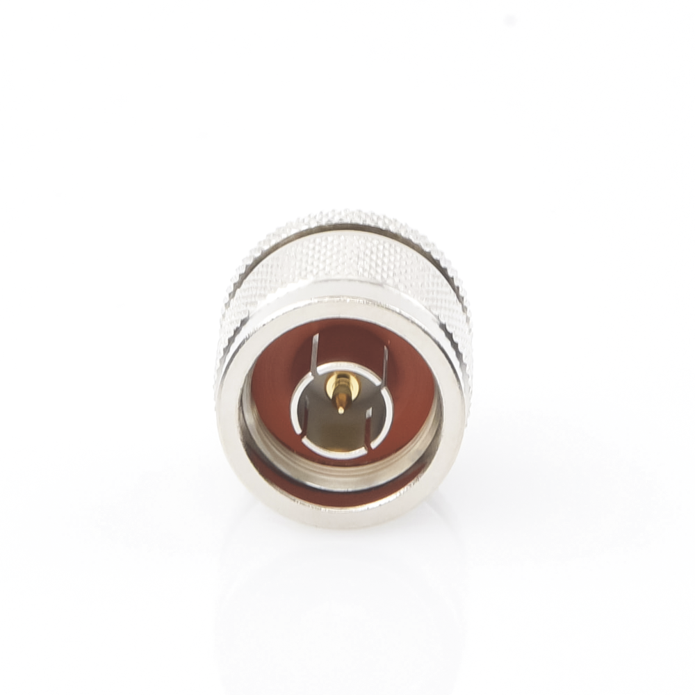 SMA Male to N Male Inline Connector Adapter, Nickel/Gold/Teflon.