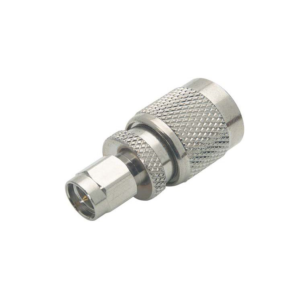 Inline Adapter, SMA Male to TNC Male Connector, Nickel/Gold/Teflon.