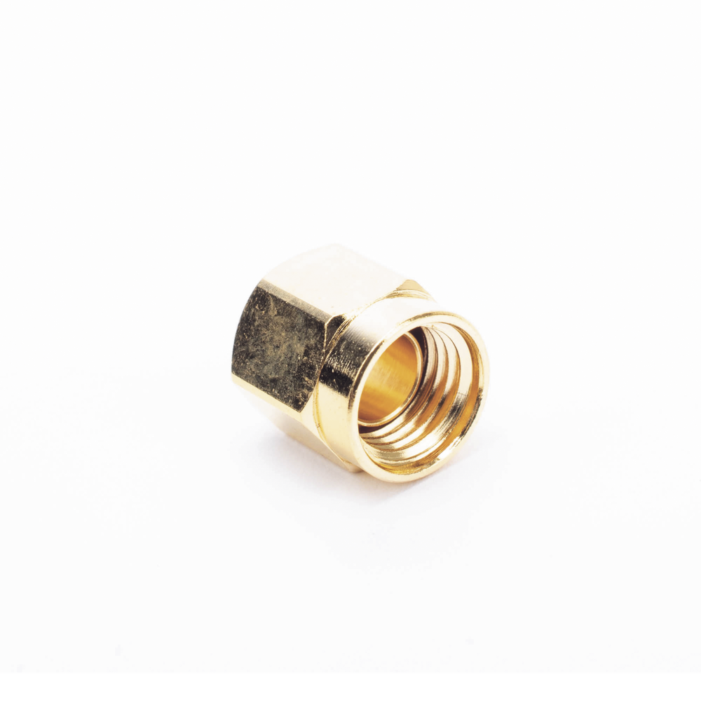 SMA Male Connector for 0.085" Diameter Semi-Rigid Cable, Gold/Gold/Teflon.