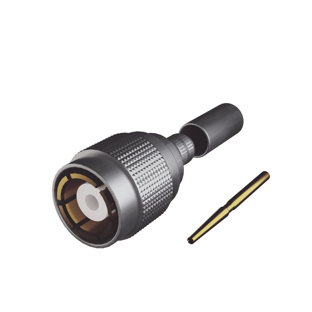Conector SMB Macho (PIN Hembra) de Anillo Plegable, con Concha de Seguridad /RG-179/U, Níquel/ Oro/ Teflón.