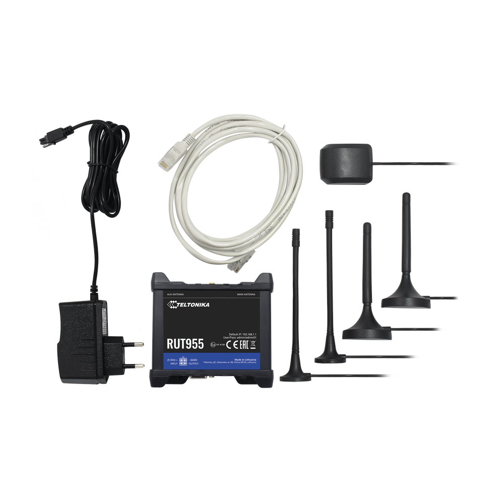Professional LTE Router, 4 Ethernet Ports, RS232, RS485, WiFi 802.11b/g/n, Friendly Interface, Bands B1, B2, B3, B4, B5, B7, B8, B28