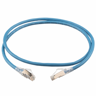 PATCH CORD CAT6A BLINDADO 26 AWG LSZH COLOR AZUL 1.5 M
