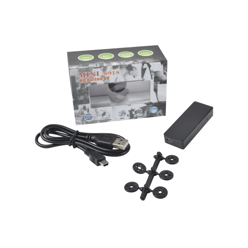 Camara Oculta en Boton / Memoria de 8GB / Grabación de vídeo y audio / Captura de fotografías