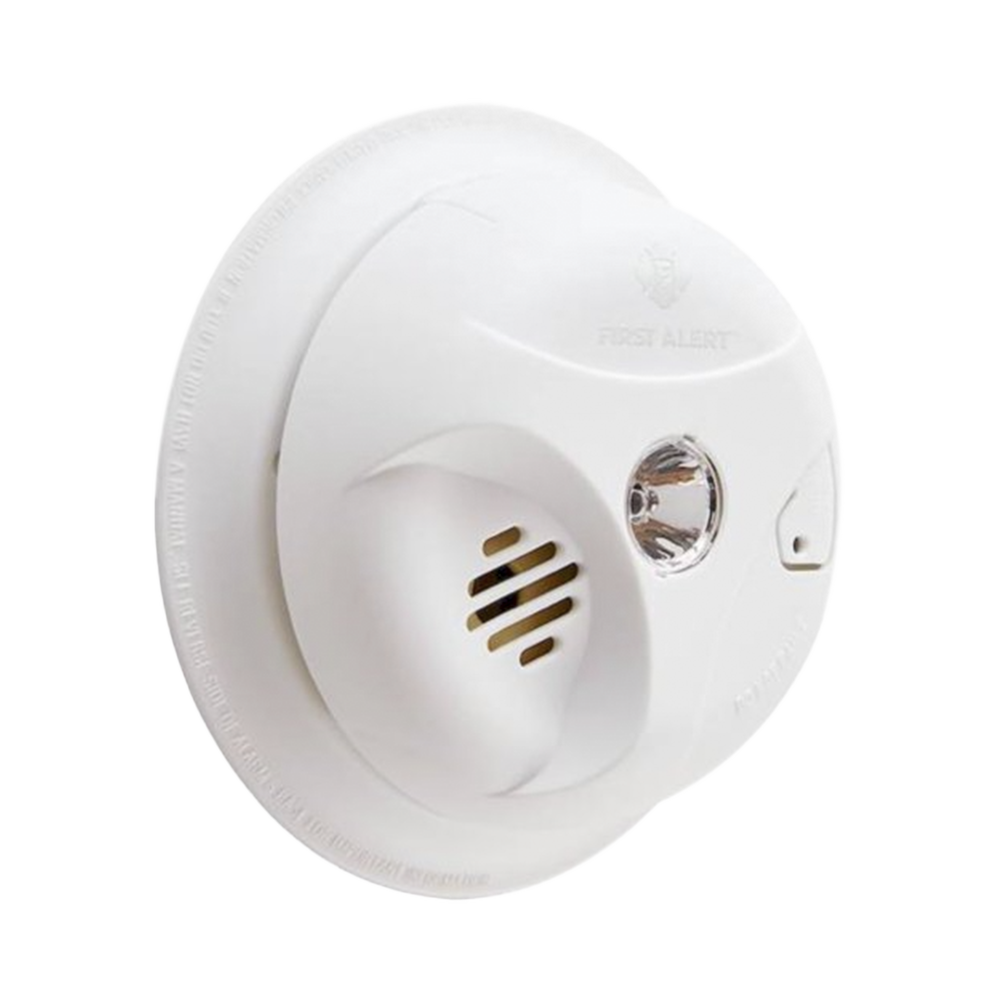 Smoke detector, stand-alone, photoelectric, with escape light