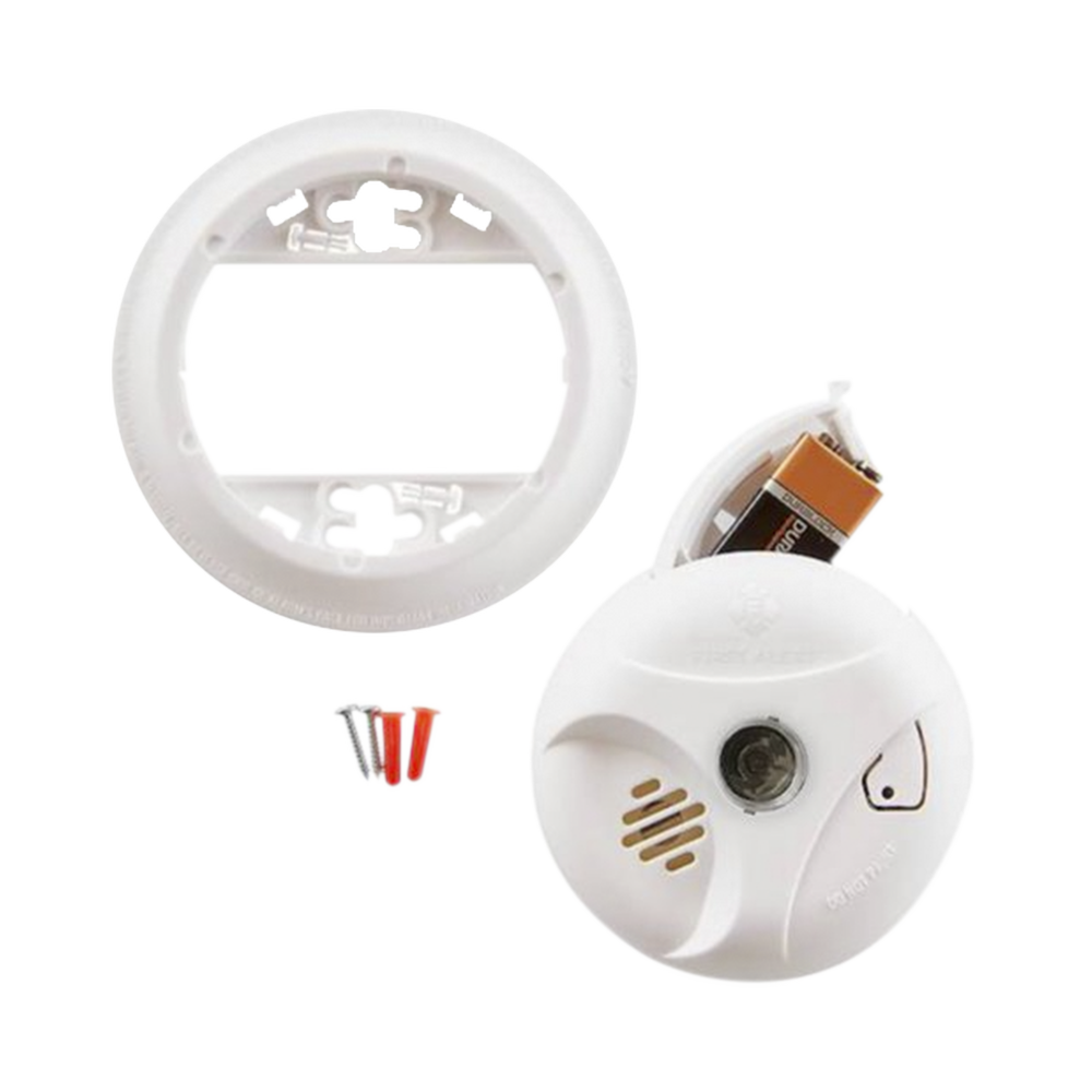 Smoke detector, stand-alone, photoelectric, with escape light