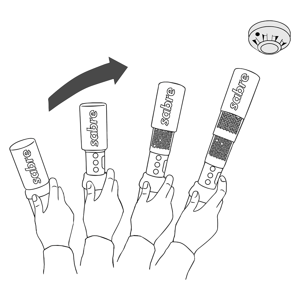 Synthetic smoke aerosol for testing hand-held smoke detectors