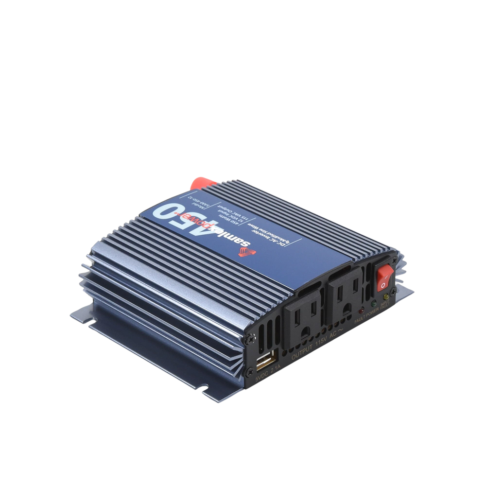Power Inverter (DC-AC). Nominal Power 450 W, Input: 12 V DC, Output: 115 V AC 60 Hz