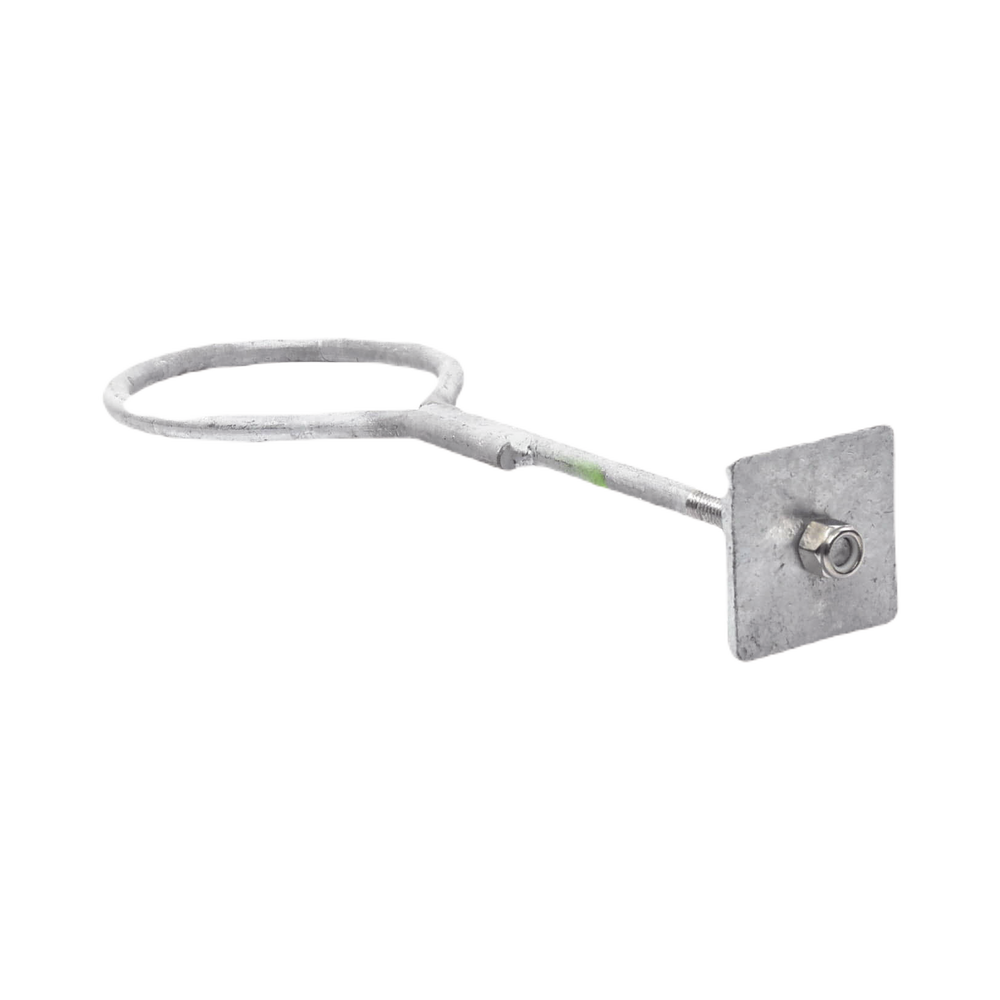 Ancla con Aro, largo: 40 cm. de 1/2" de espesor para Losa o Pared. Galvanizado por Inmersión.