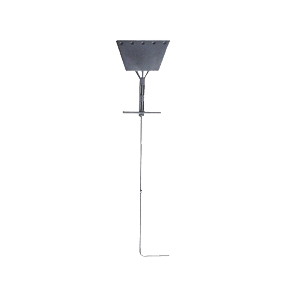 Ancla de Piso Tipo Paleta 5 Orificios para Retenida. Placa: 3/4", Redondo: 1", Altura: 210 cm. Galv. Inmersión.