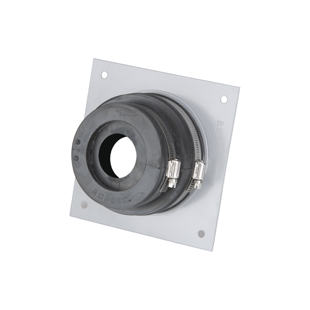 Plate and rubber grommet for 1-1/4" coaxial cable