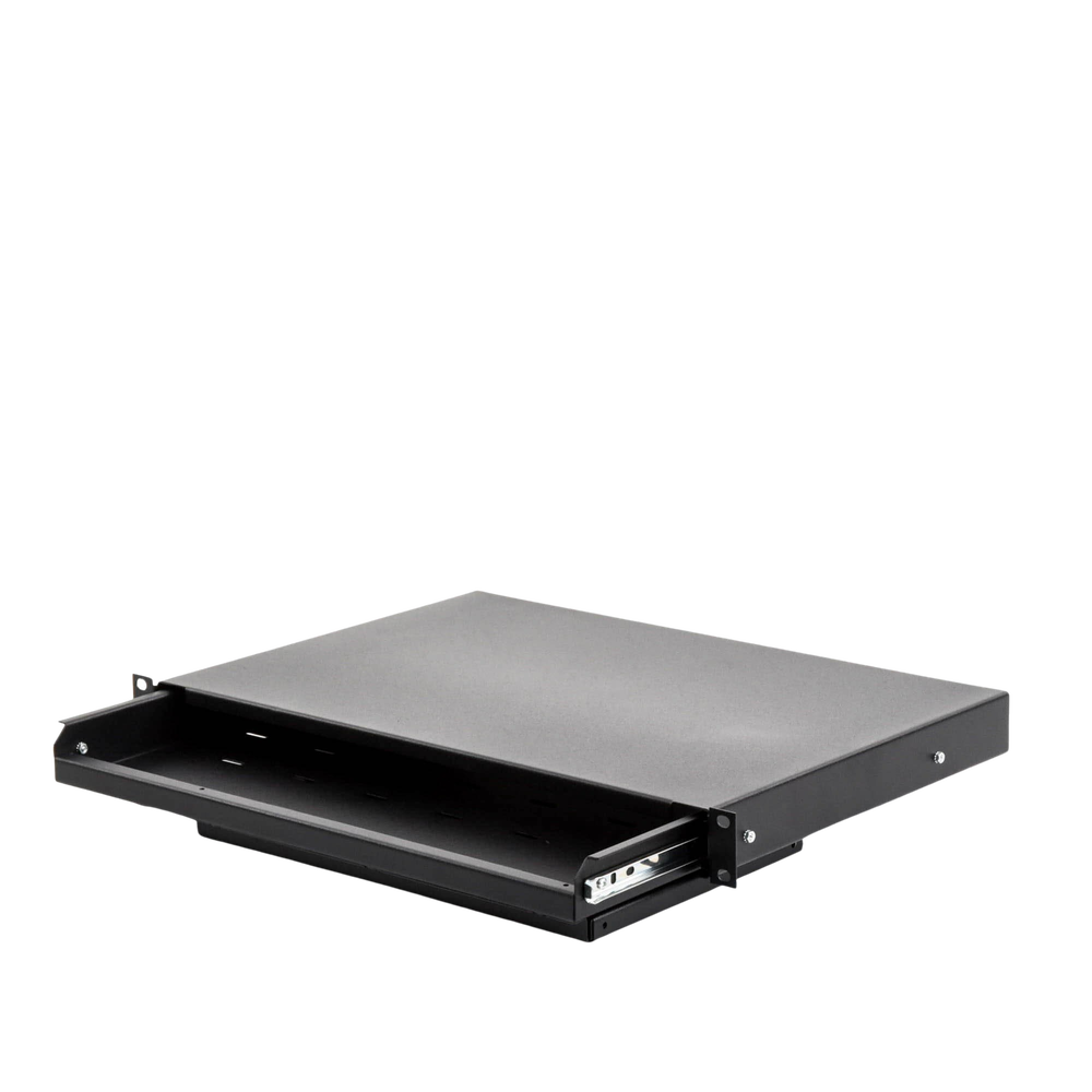 Folding Keyboard and Mouse Tray with 19" Rack, 1RU.