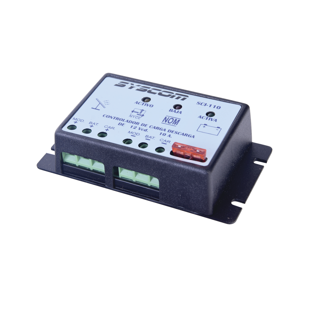 Controlador de Carga y Descarga para Sistemas Solares, 10 A., 12 Vcd