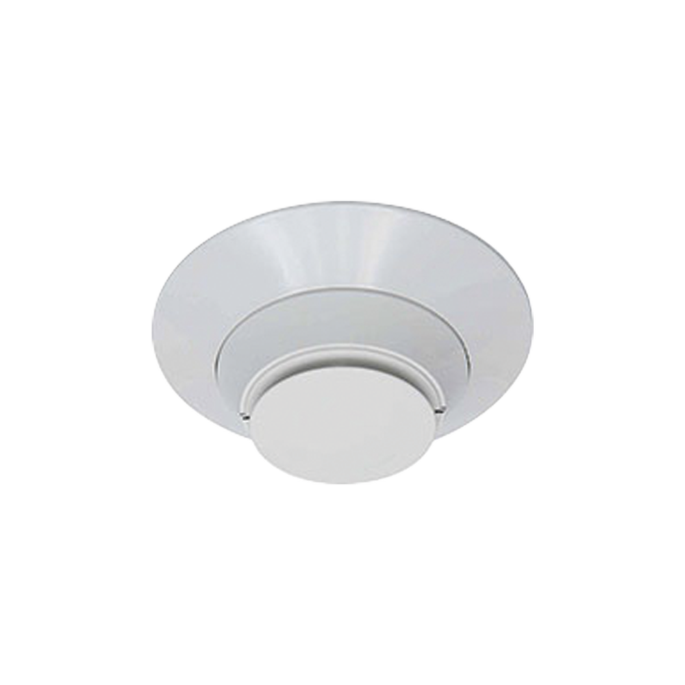 Detector de humo fotoeléctrico direccionable con sensor térmico, color blanco, incluye base de montaje 6"