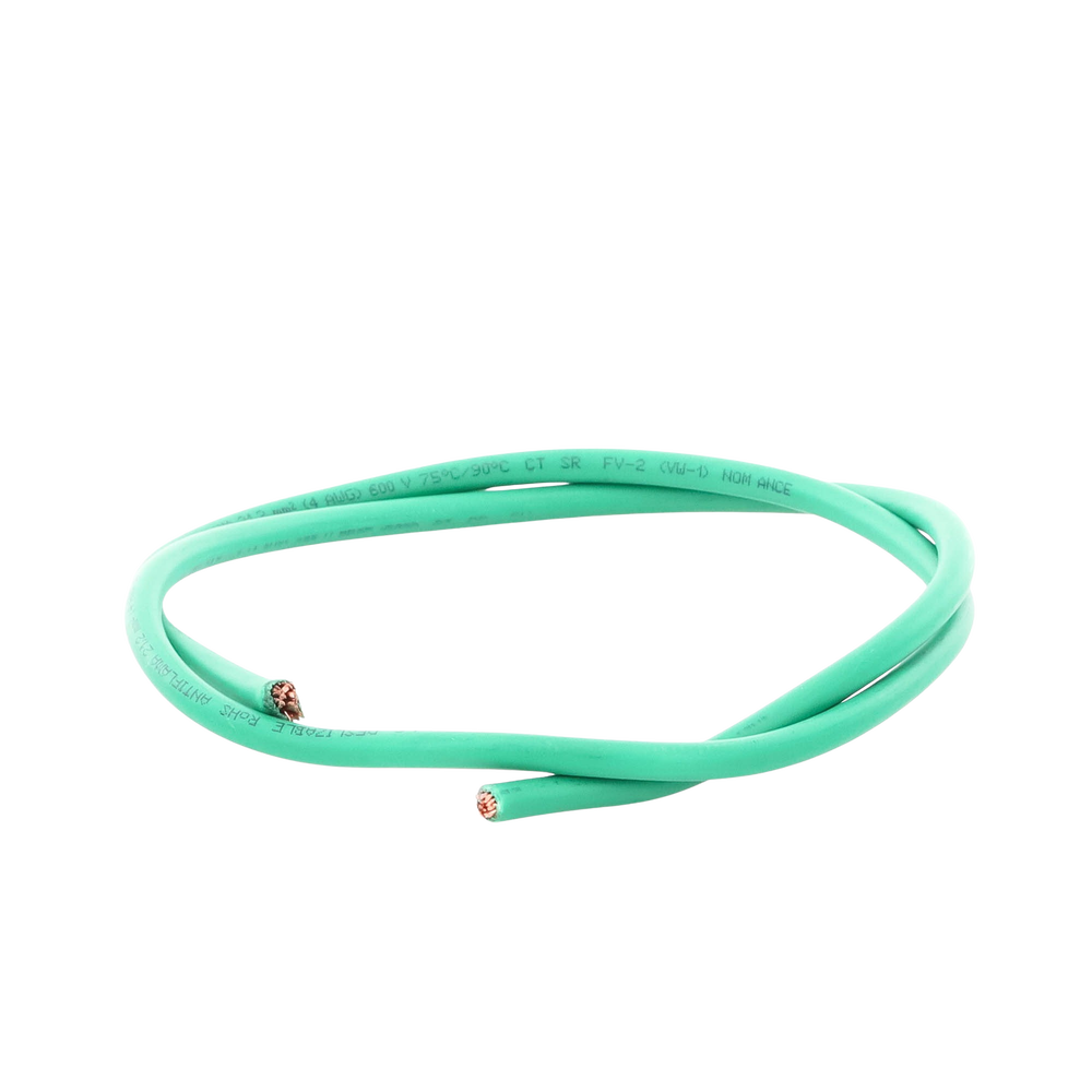 THW-LS Coated Copper Cable Gauge 4 AWG 19 Wires Green Color (Sold by Meter)