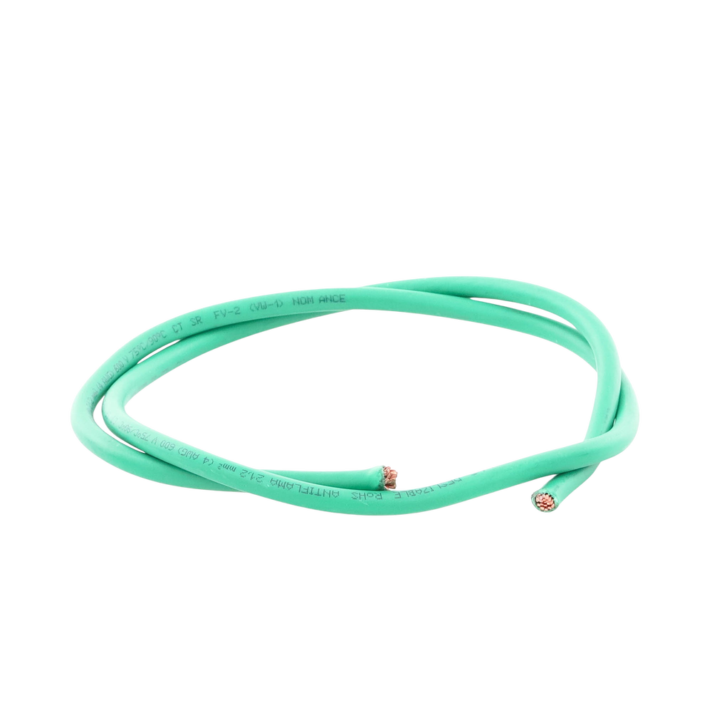 THW-LS Coated Copper Cable Gauge 4 AWG 19 Wires Green Color (Sold by Meter)