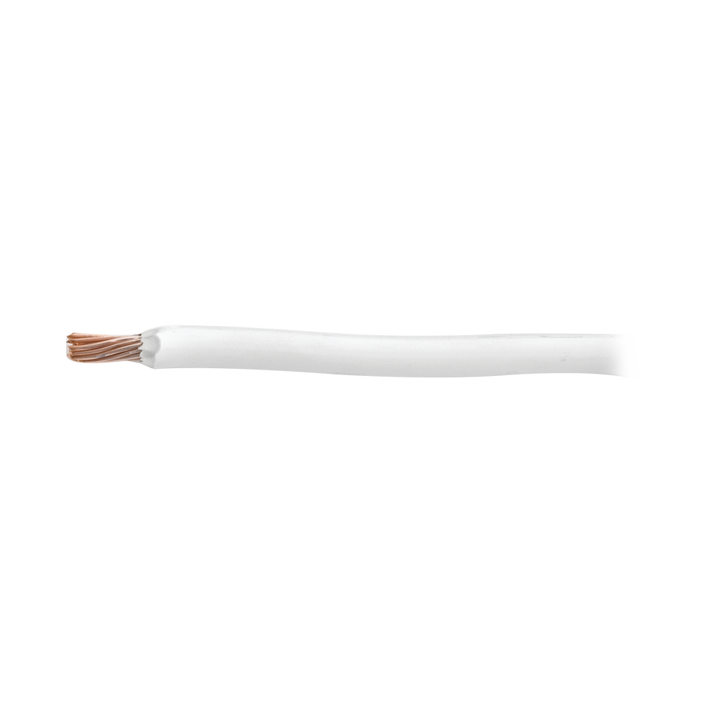 Cable 8 awg color blanco,Conductor de cobre suave cableado. Aislamiento de PVC, autoextinguible. (1 METRO)