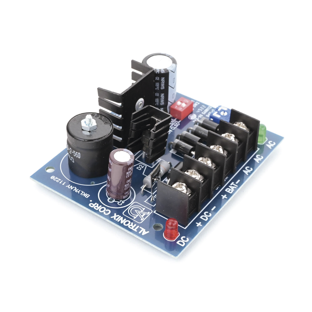 Card type source with 1 selectable output in 6, 12 and 24Vdc @ 2.5 A with backup capacity, requires input transformer