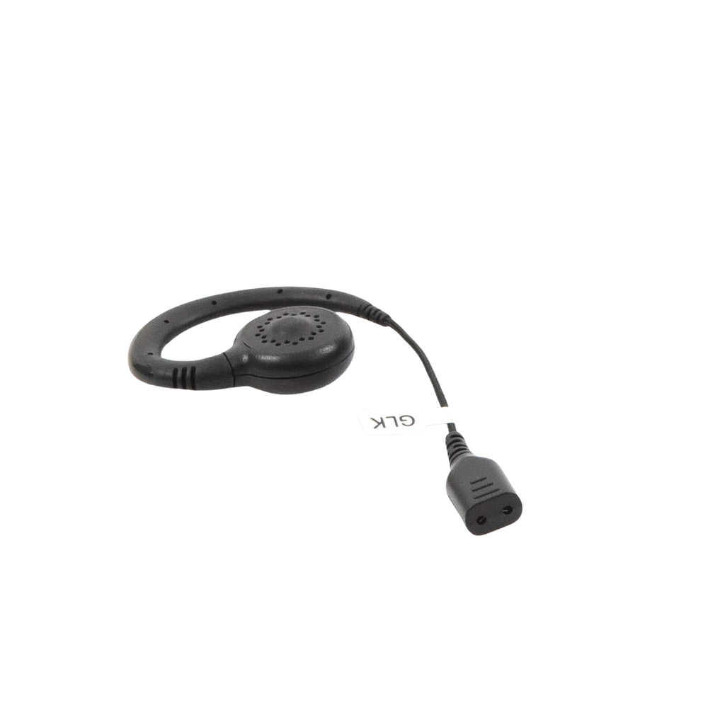 Swivel G-hook earpiece with braided fiber cable and SNAP connector. Requires SNAP Series single- or double-wire lavalier microphone.