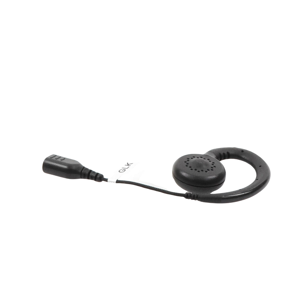 Swivel G-hook earpiece with braided fiber cable and SNAP connector. Requires SNAP Series single- or double-wire lavalier microphone.