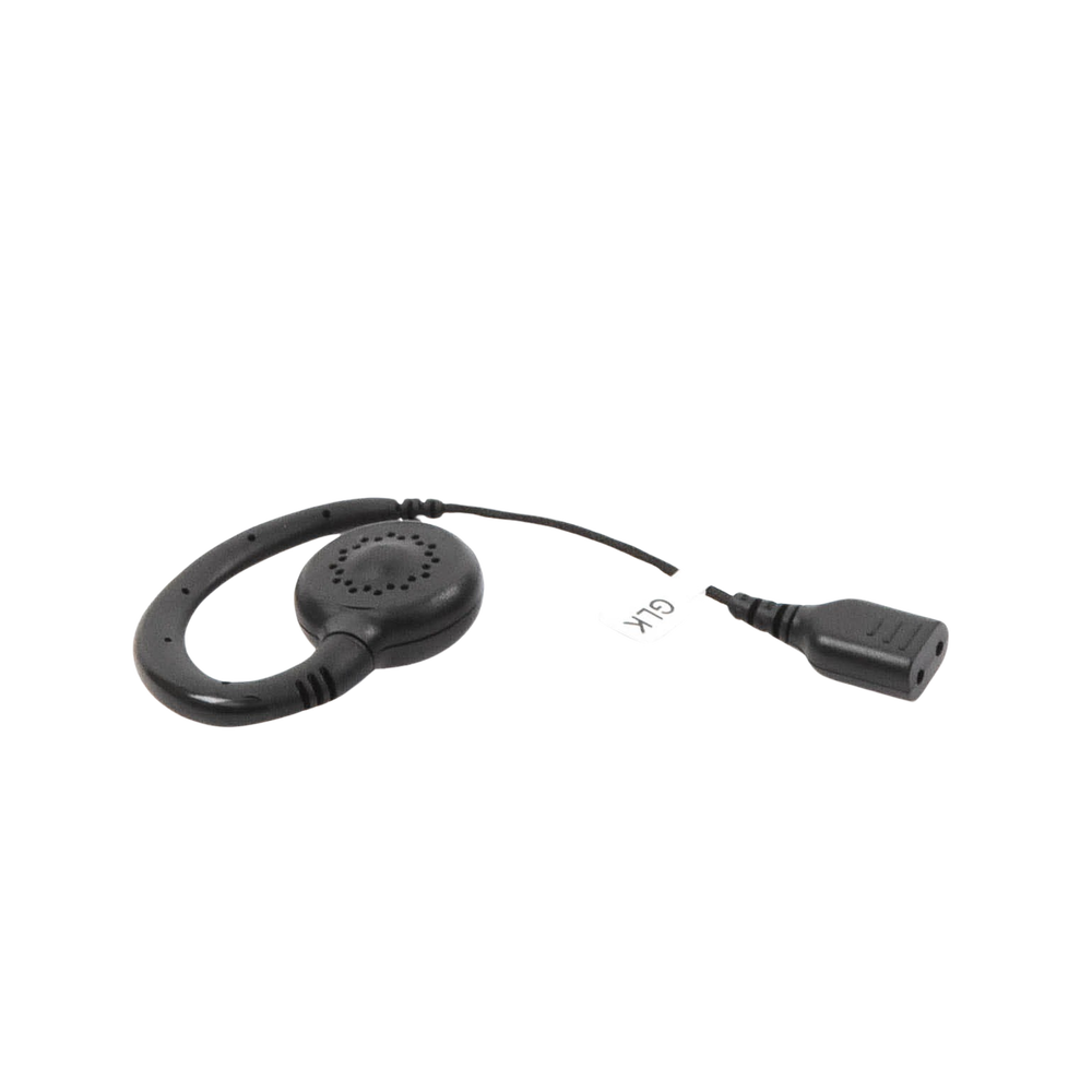 Swivel G-hook earpiece with braided fiber cable and SNAP connector. Requires SNAP Series single- or double-wire lavalier microphone.