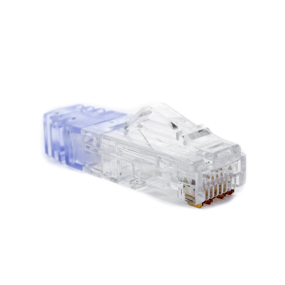 Cat6 RJ45 Plug, For 23-24 AWG UTP Cable, 50 Micron Gold Plated, 100-Pack