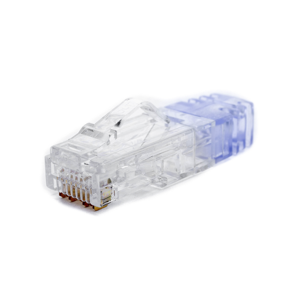 Cat6 RJ45 Plug, For 23-24 AWG UTP Cable, 50 Micron Gold Plated, 100-Pack
